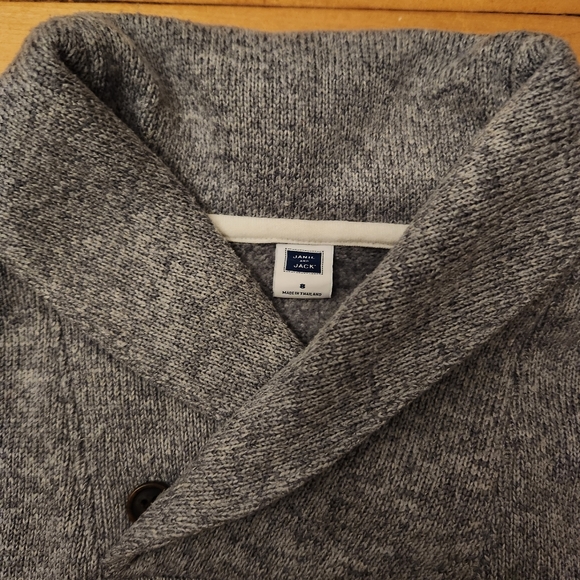 Janie and Jack shawl collat sweater Small Gray - Picture 2 of 2